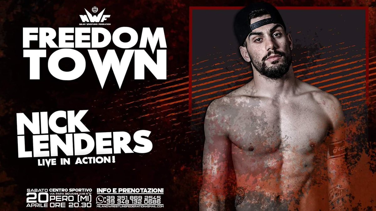 MilanoMwf's tweet photo. Partiamo subito con il botto! Il primo wrestler che vi presentiamo si tratta dell'attuale @RisingSunItaly  Tag Team Champion, nonché ex campione Interregionale ed Italiano della @ICWwrestlingIT Wrestling.Lui è Nick Lenders wrestler!
#Mwf #wrestling #Milano https://t.co/iF5wQZHjJO