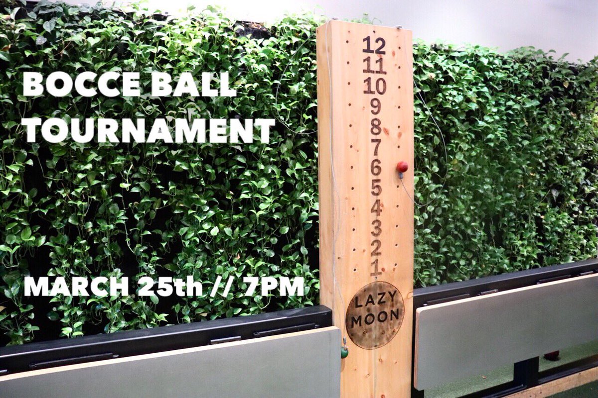 LazyMoonPizza's tweet photo. No better way to start off Spring than by signing up for a bocce tournament.. it’s true. Sponsored by @intuition_ale_works // we’ve got beer swag and OCSC tix for winners // https://t.co/nZZKGN8gMt https://t.co/gdNUXUw79V