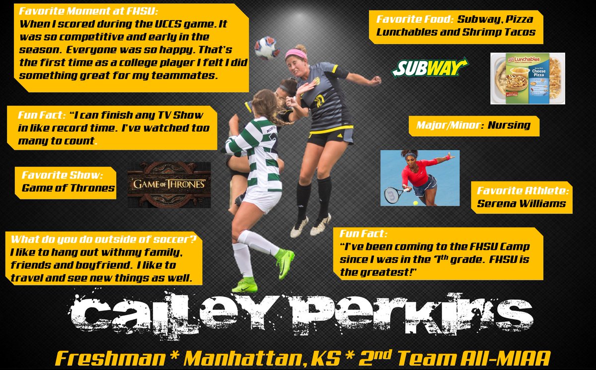 Next on our social media spotlight is freshman <a href="/_caileyperkins_/">Cailey Perkins</a>.  Cailey started every game as a freshman and lead the team in scoring with 8 goals and 7 assists.  Get to know a little more about the freshman forward from Manhattan, KS!  #rolltiges