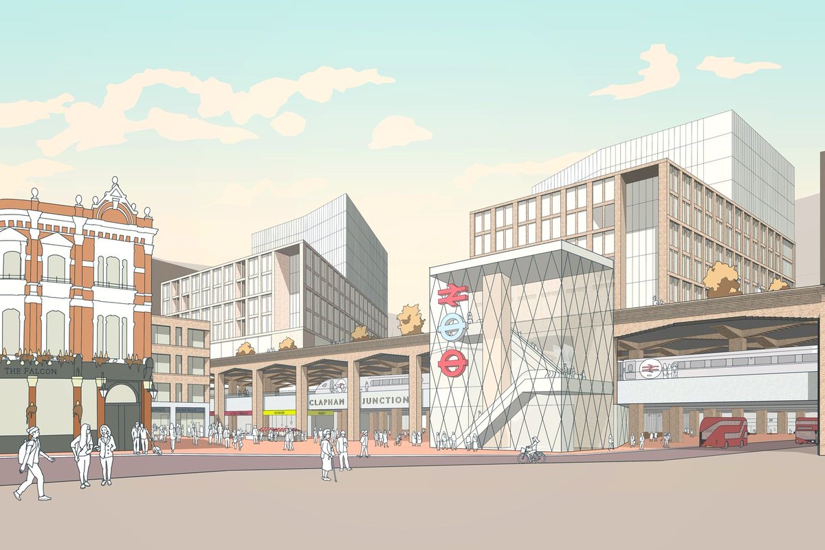 ncedigital's tweet photo. GALLERY | @MottMacDonald alongside contractor @Laing_ORourke and architect @Hawkins_Brown have new concept designs of their redevelopment of #ClaphamJunction station in #SouthLondon, which includes a new 14,000m2 concourse and walkway

https://t.co/KRDVa8Vjlj https://t.co/KieqOrUSTu