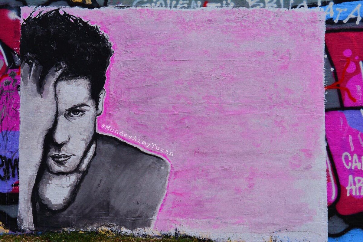 _bebawilliam_'s tweet photo. @shawnmendes we made this mural out of desperation because we couldn’t get your M&amp;G💔but mostly, to show you our big support and  to give you a warm welcome to Turin,-4 and we will see you in live!hoping to be able to hug you some way this Sunday 😭#MendesArmyTurin @ShawnTeamITA https://t.co/e4JZRPWU2i