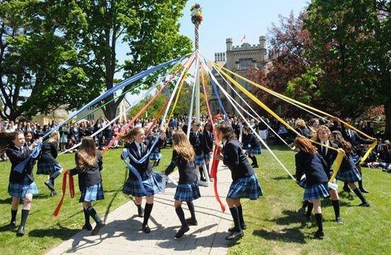 #CastleFacts: In 1979, the Ontario Ladies' College became <a href="/trafalgarcastle/">Trafalgar Castle School</a>. While much has changed since the school first opened its doors, they remain steadfast in their traditions including the May Court Festival, which has been celebrated since 1907.