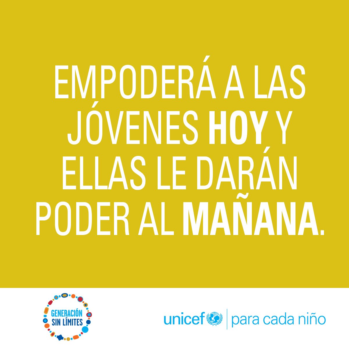 UNICEFargentina's tweet photo. Empoderar a los adolescentes los convierte en una #GeneraciónSinLímites.
@_GenUnlimited https://t.co/YlnDRueP5q