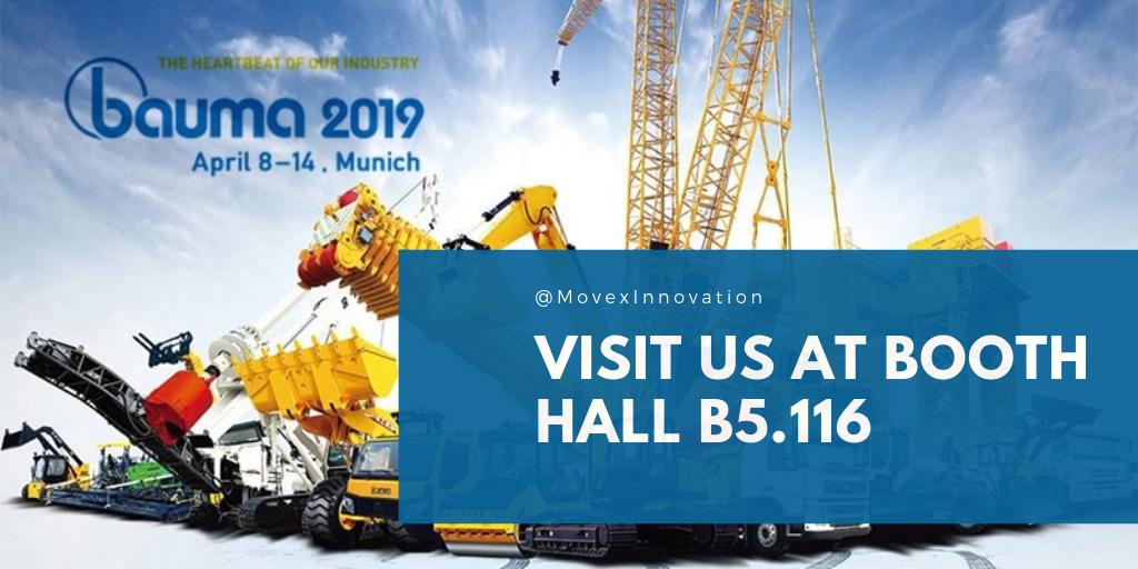 MovexInnovation's tweet photo. Movex Innovation will be exhibiting at  #bauma2019 in Munich at booth  B5.116 on April 8-14, 2019
 
Book your 1 on 1 meeting with our Team NOW at https://t.co/87RxCgxNgQ 
@baumaOfficial #TrackO https://t.co/lRs4x4FFXQ