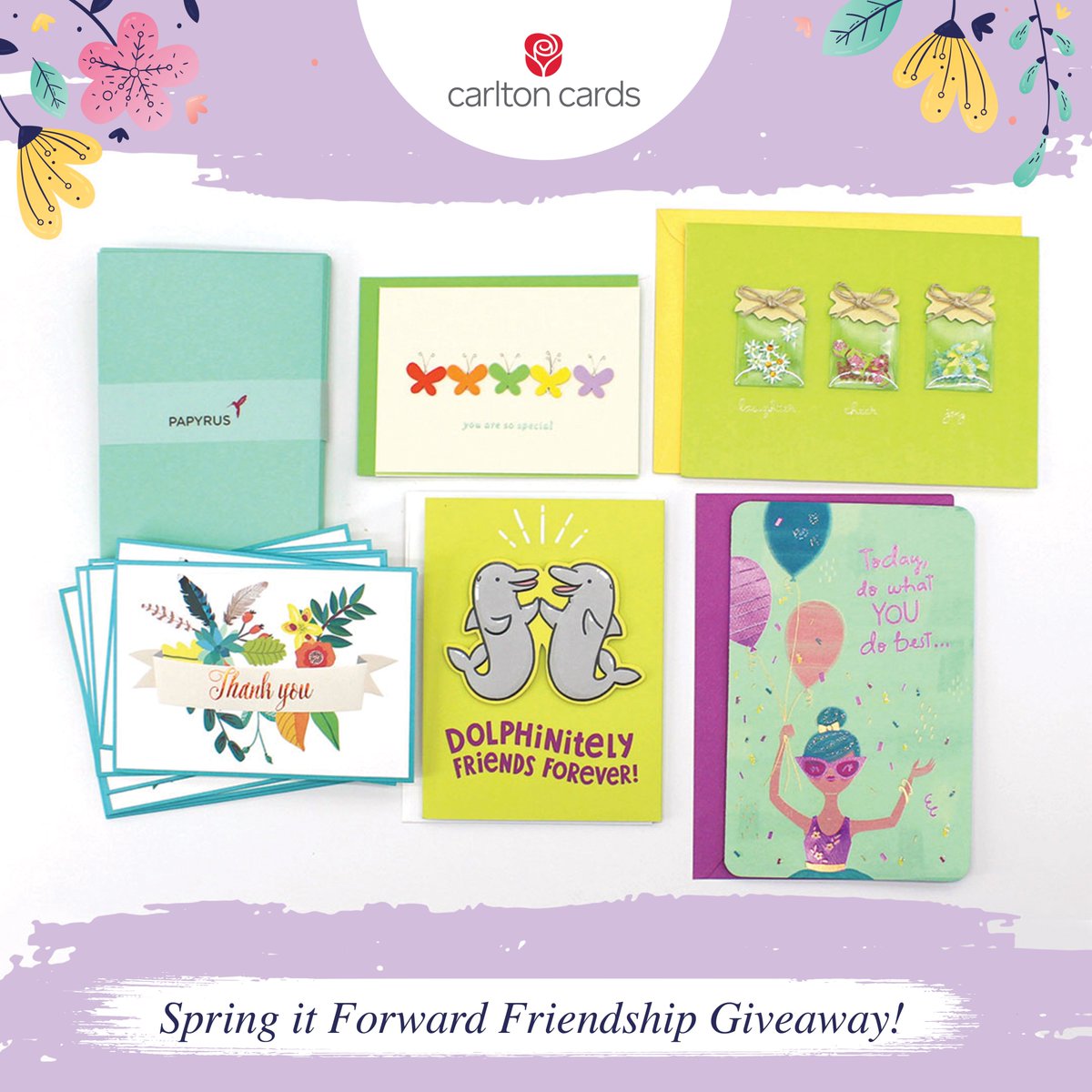 CarltonCards's tweet image. 🌸 CONTEST ALERT!🌸
We're hosting a #SpringItForward #Giveaway this week! 
Tag someone who makes you happy &amp;amp; RT this. Both you &amp;amp; your friend will be entered to win!
Open to 🇨🇦 residents. Winners announced tomorrow.
#firstdayofspring #InternationalDayOfHappiness #ContestAlert