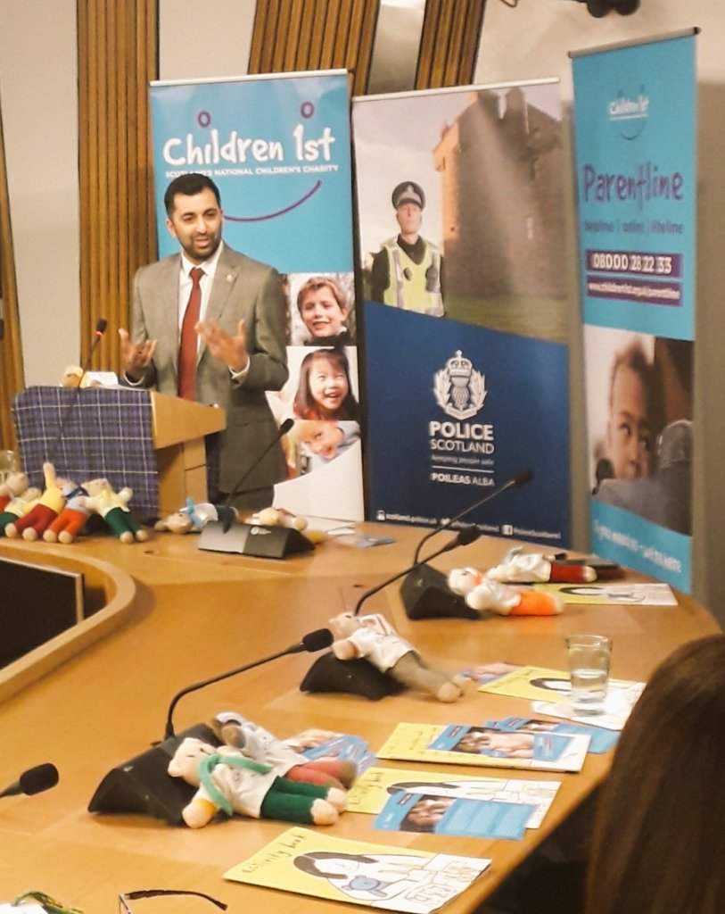 HumzaYousaf's tweet photo. Pleasure to be at Parly Reception for @children1st Comfort Teddies, hosted by @ShonaRobison - Teddies are given to children by Police Officers if they attend a situation where children are present.

Simple, yet effective initiative that exemplifies our trauma-informed approach. https://t.co/M4FUcKTOUg