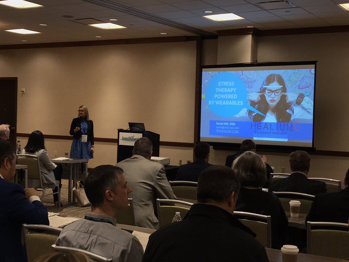ms_spry's tweet photo. @SarahMidMO always amazes me with her smooth pitches! This girl knows her stuff and has worked her butt off to make @HealiumXR what it is with a great social purpose. #ProudOfHer #HEALium  #Teamwork #ChangingLives #InvestMidwest https://t.co/0rh27VebnH