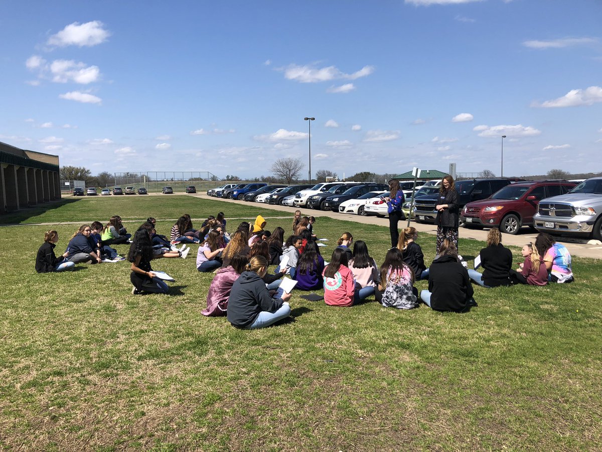 <a href="/GMSChoir/">Granbury Middle School Choir</a> is outside in the sunshine sight reading! <a href="/gmspirates/">Granbury Middle School</a>