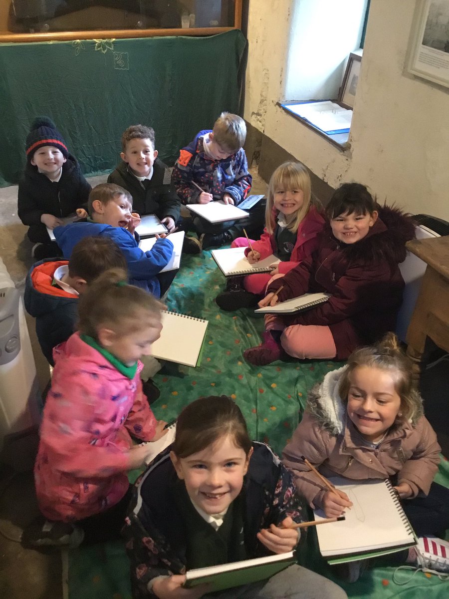 MissEBonney's tweet photo. Year 1 had a fantastic day out in Ulverston today to support our Topic work on Sir John Barrow (even if it was a bit cloudy at the top!). Huge thanks to Dan from @GLArchaeology and John at the cottage and to Les at the #Hoad for their help. #reallifeexplorers https://t.co/zZfIKVmf7H