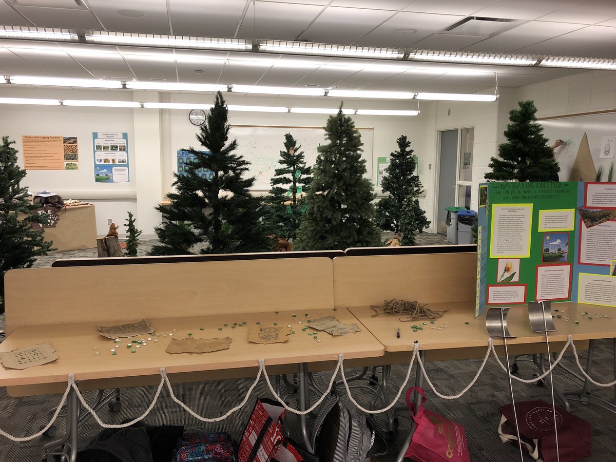 Miss_C_Innes's tweet photo. So much learning with our PBL entry event project today! As new world explorers how can we as 6th grade students responsibly use land and natural resources? 🌲🍂🐿🦊 #EDES340 https://t.co/y9JErjfkRW