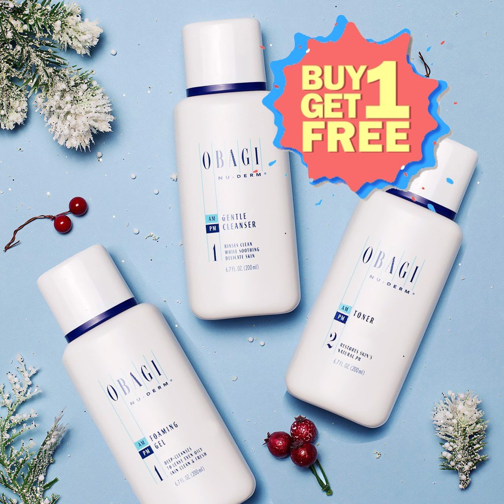 JavaForBeauty's tweet image. Happy #SpringEquinox ! It's the #FirstDayofSpring, so what better way to #celebrate than with a new sale?! 🌸 For a limited time, we're having a #BOGO deal on #Obagi Nu-Derm's Gentle Cleanser, Foaming Gel, and Toner! Buy any of these three items, and get the second free*