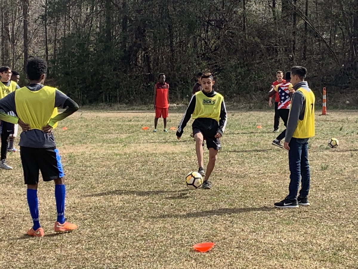 GUSFoundation's tweet photo. 40 players from @DorisSchool were here today for soccer. We start this Saturday with an intersquad scrimmage. @GCSchoolsNC @gusasoccer https://t.co/nq3fzkOCY6