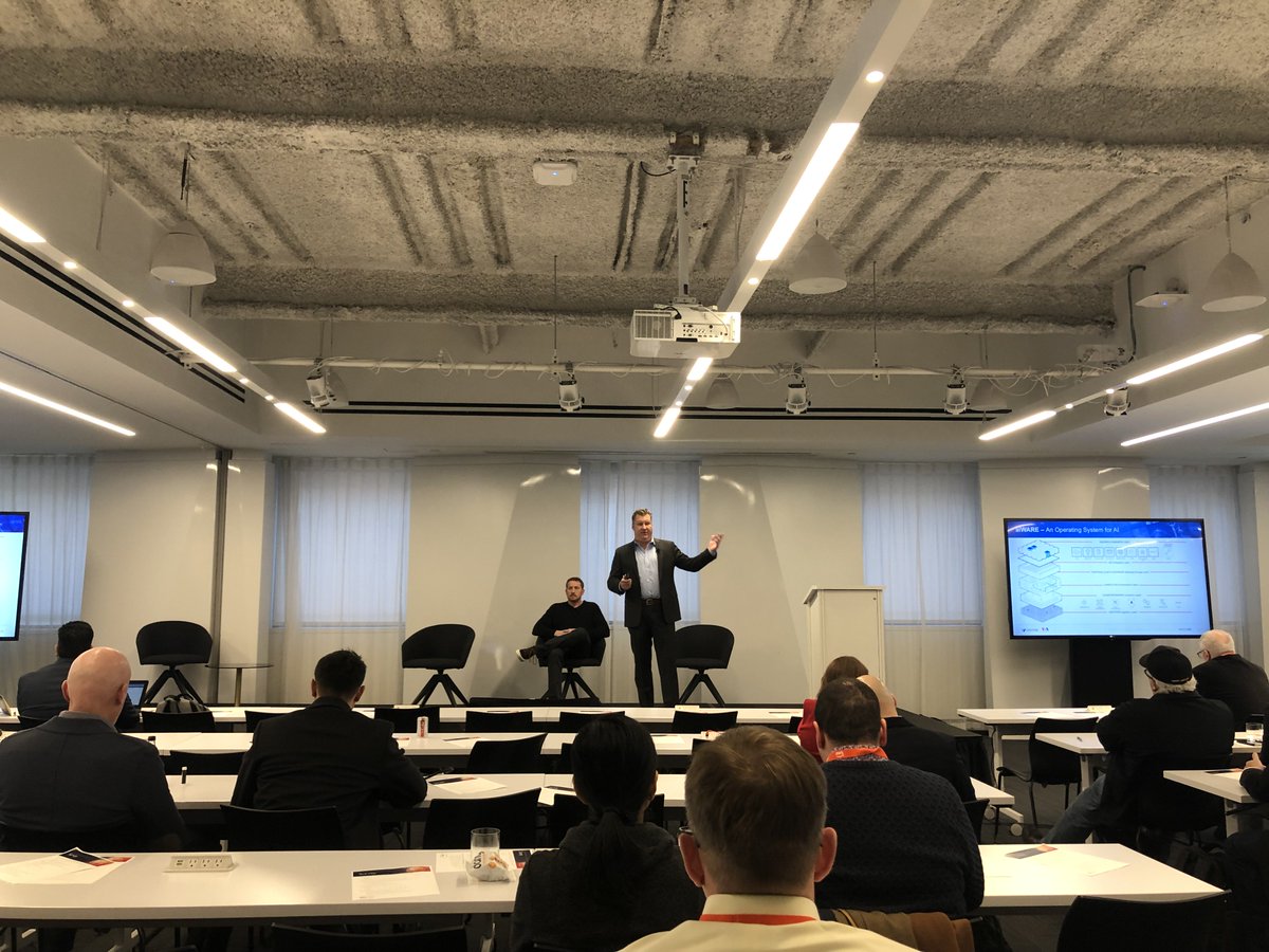 Wazee_Digital's tweet photo. Jim Tunnessen, CIO &amp; Chief Digital Officer, of Voice of America and Drew HIlles, SVP &amp; GM - Media &amp; Entertainment, of Veritone on stage today at the AWS M&amp;E Symposium - New York City #VoA #Veritone #AWS #KeepingItReal https://t.co/tub6LIoiub