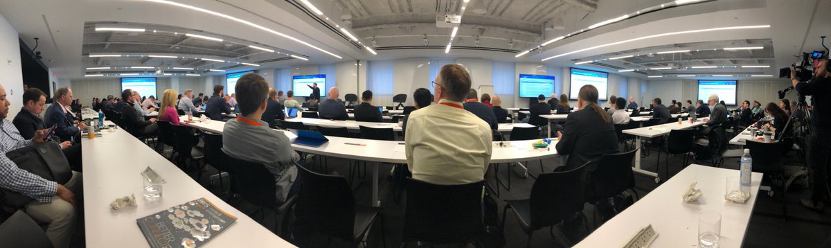 Jim Tunnessen, CIO &amp; Chief Digital Officer, of Voice of America and Drew HIlles, SVP &amp; GM - Media &amp; Entertainment, of Veritone on stage today at the AWS M&amp;E Symposium - New York City #VoA #Veritone #AWS #KeepingItReal