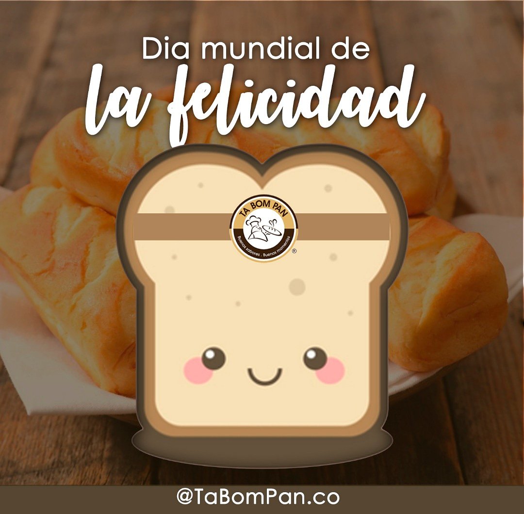tabompanco's tweet image. Feliz día internacional de la felicidad 😍 la vida es una sola disfrútala y sonríe siempre❤️
🥖Ta Bom Pan  Aratoca carrera 30 #17-48 San Alonso
📲 316 584 4639
#Panadera #bakery #Colombia #pastelería  #tabompan #yummy #Pan  #food #foodporn #panaderia #trigo #fermento #20Mar