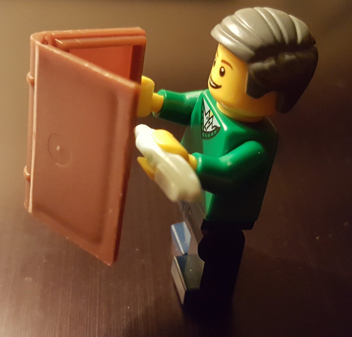 AuthorStJean's tweet photo. This morning at a school in Webberville, MI, a little boy gave me something I will cherish forever. A Lego Author Guy. He said he made it just for me because he couldn't wait to meet me. My eyes teared up and I had to look away. It's the little things that make life so special. https://t.co/YkC3YjydOa