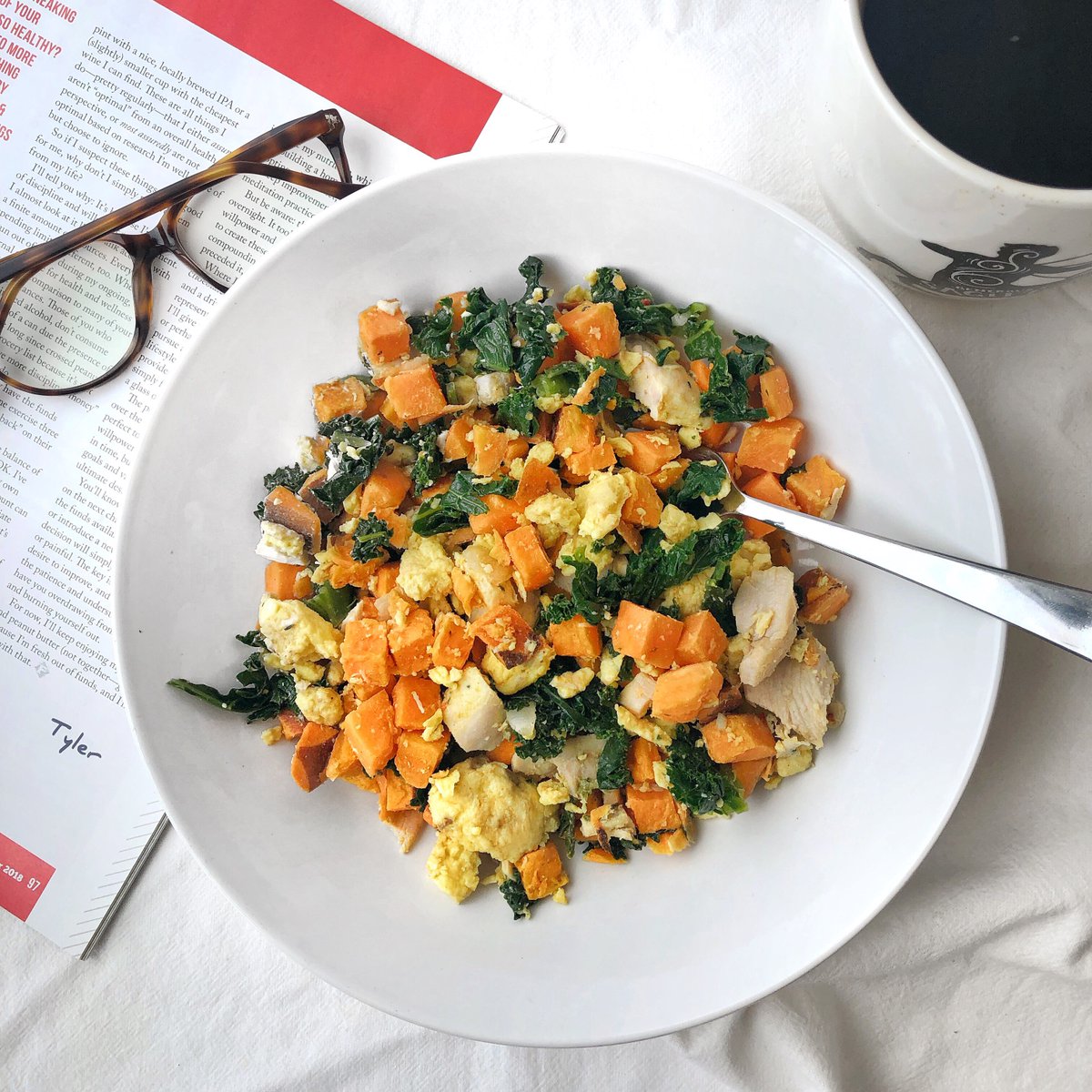 Life Hack: Breakfast in bed, can be on a Wednesday!⁣
⁣Skip the kitchen time &amp; scramble for that morning meal. We've got the protein, carbs, and healthy fat all in one!⁣
⁣