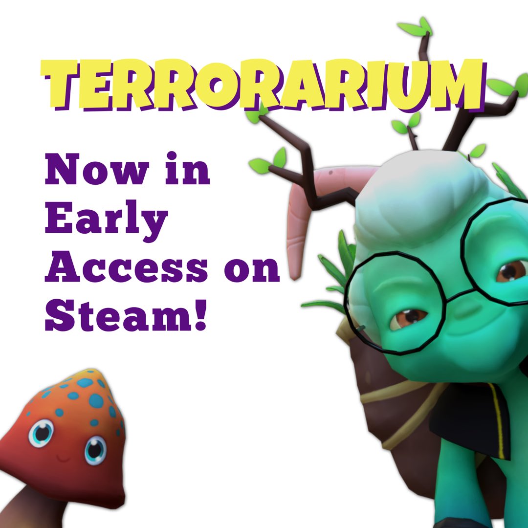 TerrorariumGame's tweet photo. Terrorarium is in Early Access! We are so excited to share what we have built with you. <3 

Find us on @steam_games  and at https://t.co/FM7IQzfqU4! 

https://t.co/HlgVBPyhYw https://t.co/YZDufbfJtK