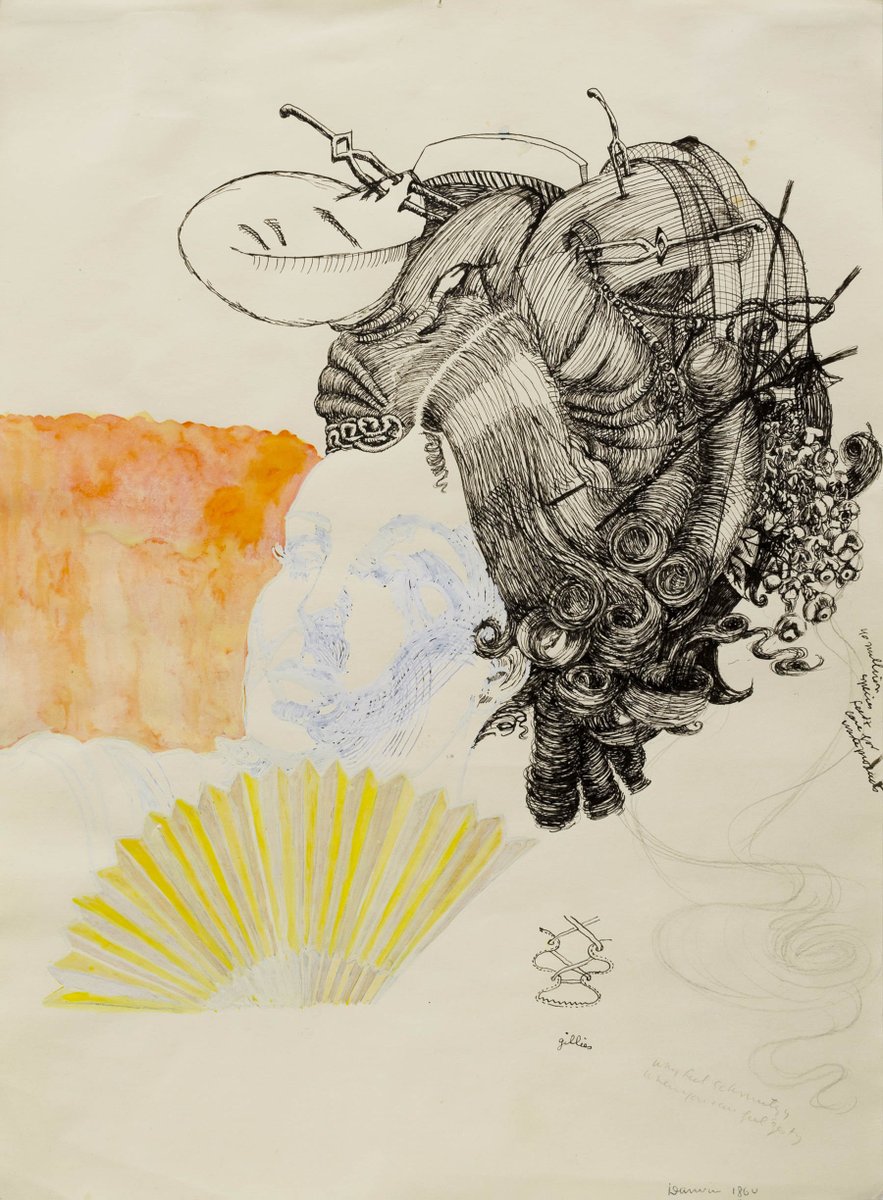 UAlbany_Museum's tweet photo. We're excited to participate in #UAlbanyMarchMatchness! This year we're asking our friends to join us in celebrating the legacy of distinguished artist and alumni #DawnClements '89 by making a gift to purchase artwork for the Collection. https://t.co/tZ3fVL0yDQ (Diva 7, 1995) https://t.co/GNtotwWtTH