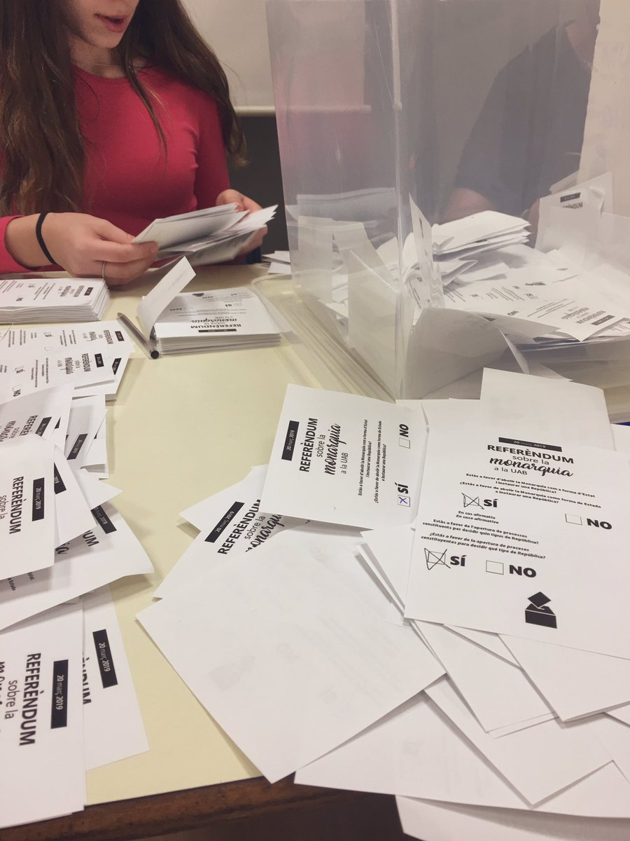 UABreferendum's tweet photo. No queda res per saber els resultats!Estigueu atents a les nostres xarxes socials, aviat publicarem el recompte final 🗳📈 https://t.co/miNfrpgwhb