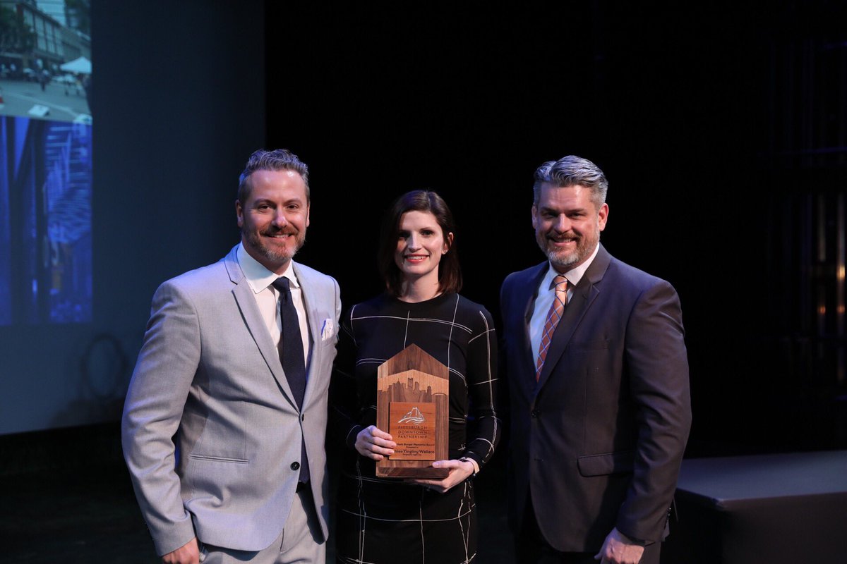 DowntownPitt's tweet photo. This year’s Herb Burger Award is presented to Ashlee Yingling Wallace of @DuquesneLight for her incredible dedication and contributions to Downtown #PDPAM https://t.co/3bmVPIBQCN