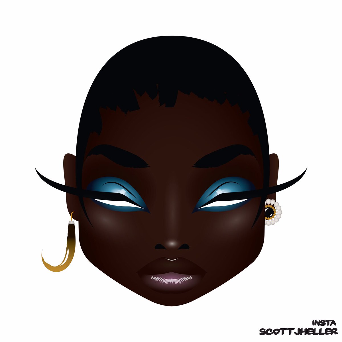 ScoHeller's tweet photo. Illustration I did inspired by @duckie_thot 

@BritishVogue @Edward_Enninful @voguemagazine #britishvogue #fashion #fashionillustration #scottjheller https://t.co/9OQwqTWrvO