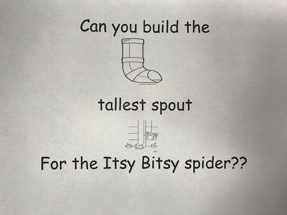 stacey_witherow's tweet photo. Can you build the tallest waterspout for the Itsy Bitsy Spider? @VBPreK #nurseryrhymesinaction #collaboration https://t.co/oKVhBPKoou