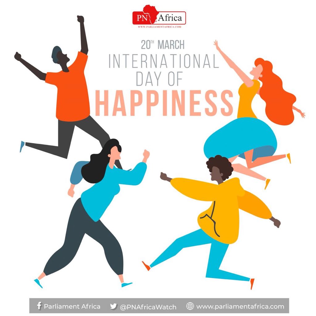 PNAfricawatch's tweet photo. Today is International Day of Happiness. What makes you happy? Put a smile on someone's face as much as you can. 

#PNAfrica #Happiness2019 #InternationalHappinessDay #InternationalDayofHappiness https://t.co/HQLVpBRiaK