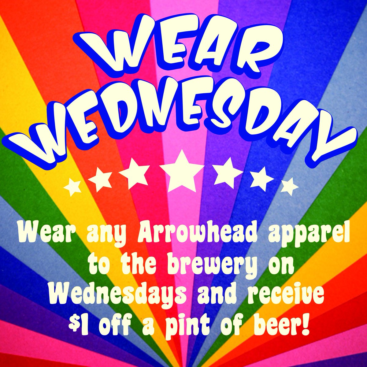 ArrowheadBrew's tweet image. It's #wearwednesday! Come in sporting any Arrowhead apparel and get a buck off your pint! #bccraftbeer #craftbeer #beer #drinklocal