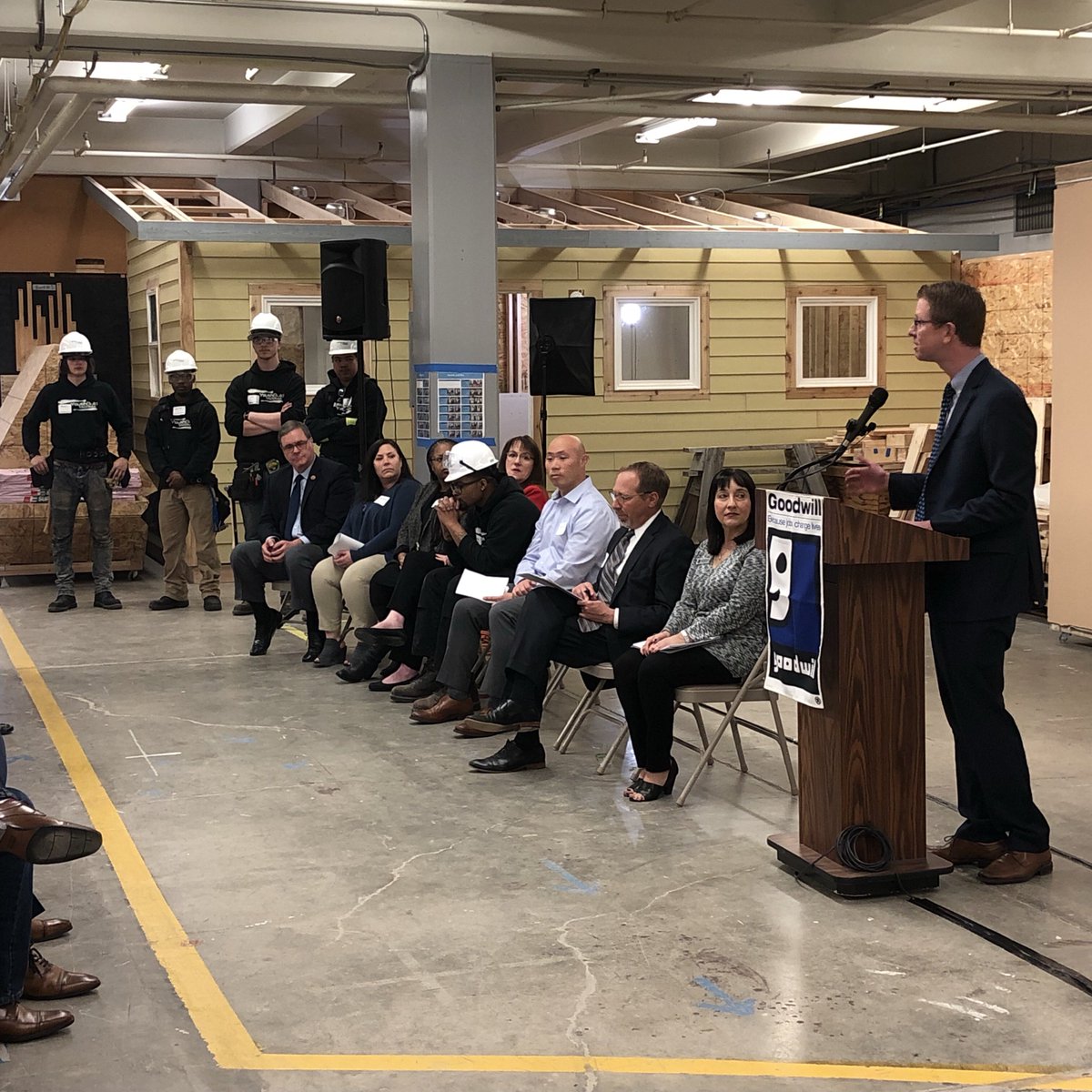 Today we celebrated a donation from @soundtransit which will go towards training unemployed 18-24 yr olds in the construction industry to earn living wage jobs. Thanks to @repderekkilmer and @repdennyheck for your commitment to Goodwill’s <a href="/youthbuild/">YouthBuild </a> program.