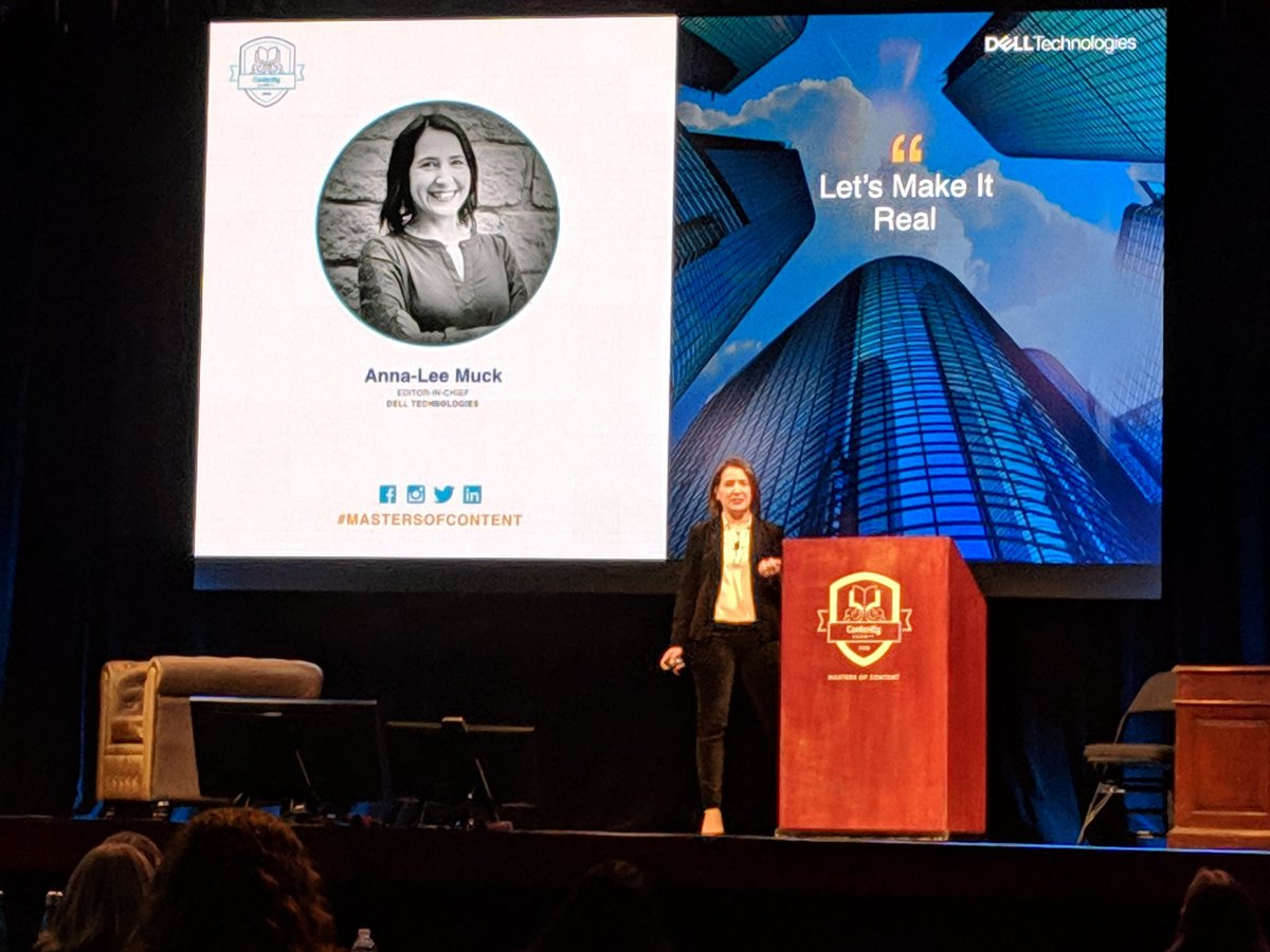 GKMarketer's tweet photo. #MastersofContent "Don't create great brand content. Create great content". Dell Technologies Editor In Chief. https://t.co/VoClhdVHWu