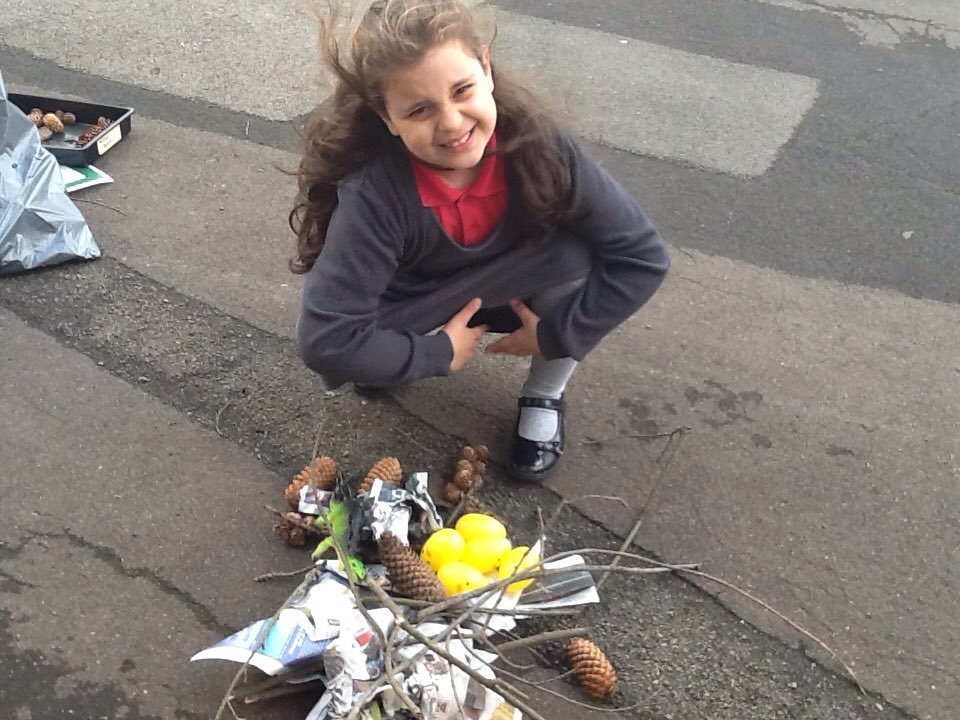 DanygraigP's tweet photo. The JSTF have enjoyed doing challenges this week. They really liked making dinosaur nests. #DygpFP https://t.co/R4Dbtaekpb