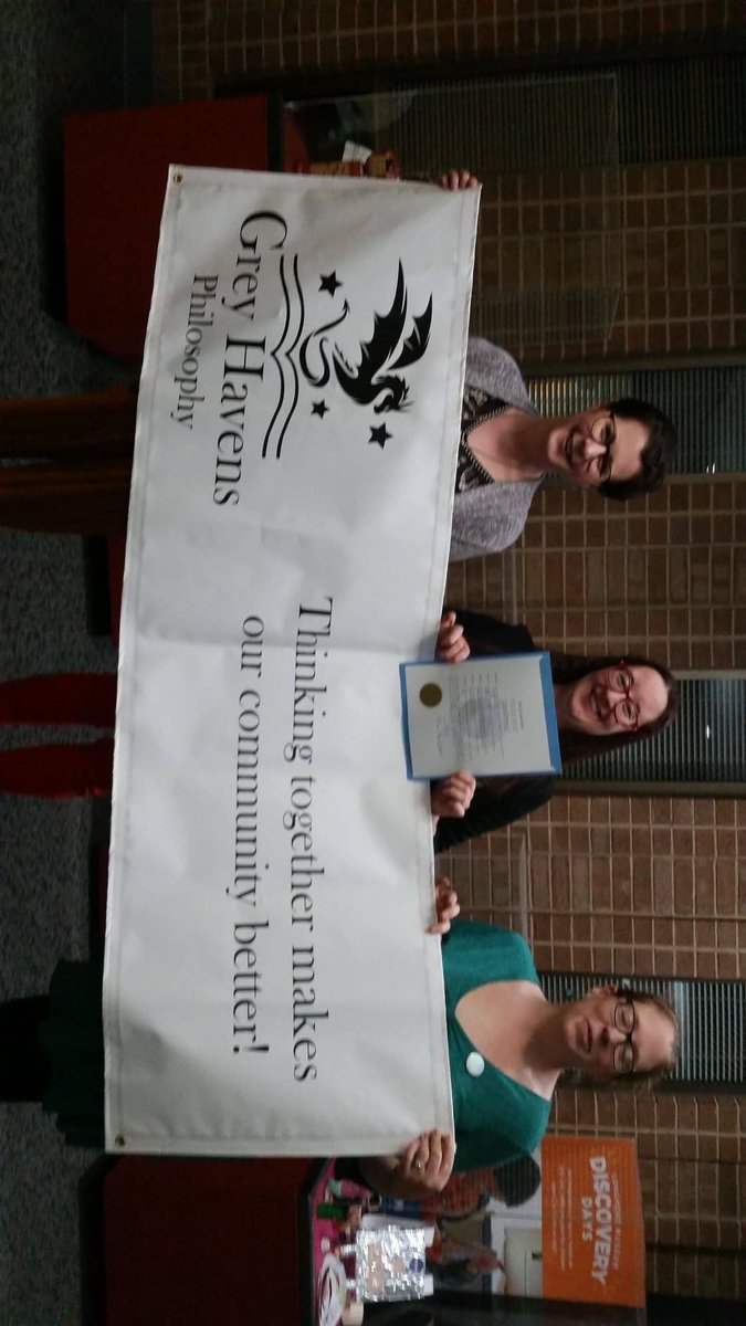 ghphilosophy's tweet photo. Thank you to City Council Member Marcia Martin, Mayor Brian Bagley, and all of the Longmont City Council for proclaiming April #LongmontThinks Month. Thinking together makes our community better! #P4C #philosophyforeveryone #toboldlythink https://t.co/1EPCssuGlT
