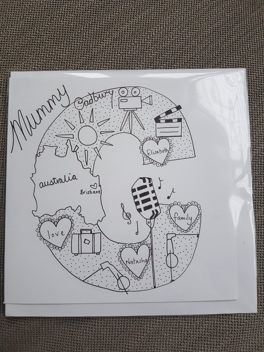 DaggersDesigns's tweet photo. #mothersday crazy here at the moment, cute little card for an #australian, #yoga loving, singer mum! https://t.co/znQ5gSDpaG
