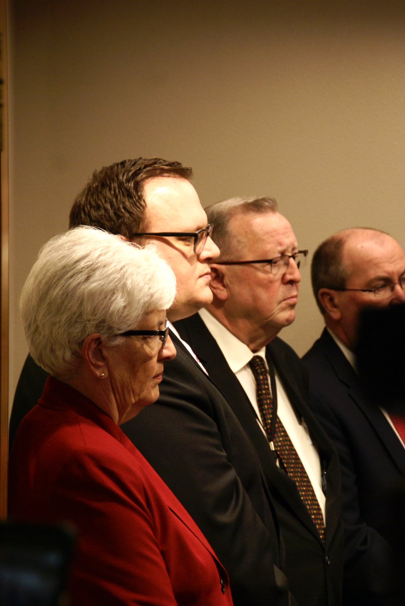 NDSenDemNPL's tweet photo. Rep. Larry Robinson (D-Valley City) cosponsored the Prairie Dog bill (HB 1106) and was at the bill signing today with Sen. Heckaman, Rep. Boschee, and @DougBurgum. An important day for North Dakota's cities. #ndleg #ndpol https://t.co/9tfOkcrKai