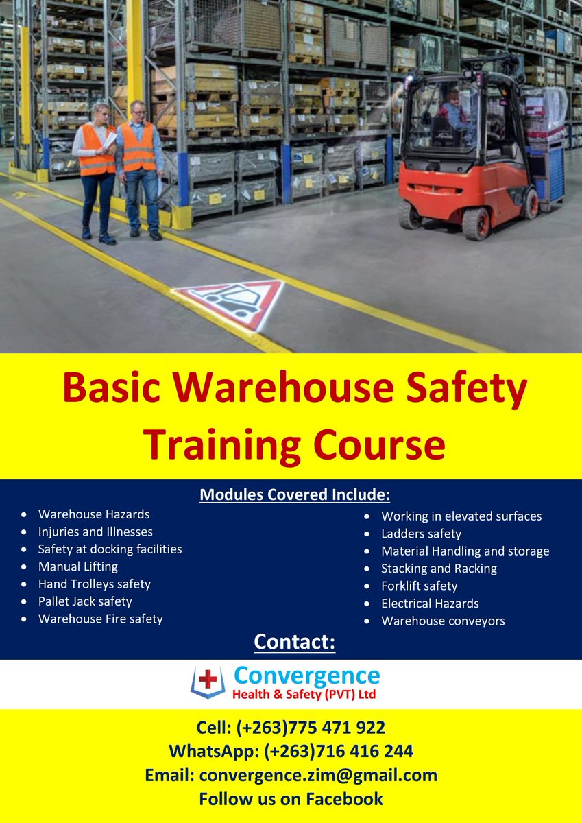 ConvergenceZ's tweet photo. Warehousing work activities create numerous health and safety risks. If you fail to control them, your warehouse may face a high employee turnover, under performing staff, injuries and illnesses, lost working days, legal issues, and, at worst, fatalities. https://t.co/a2cnf8PKlj