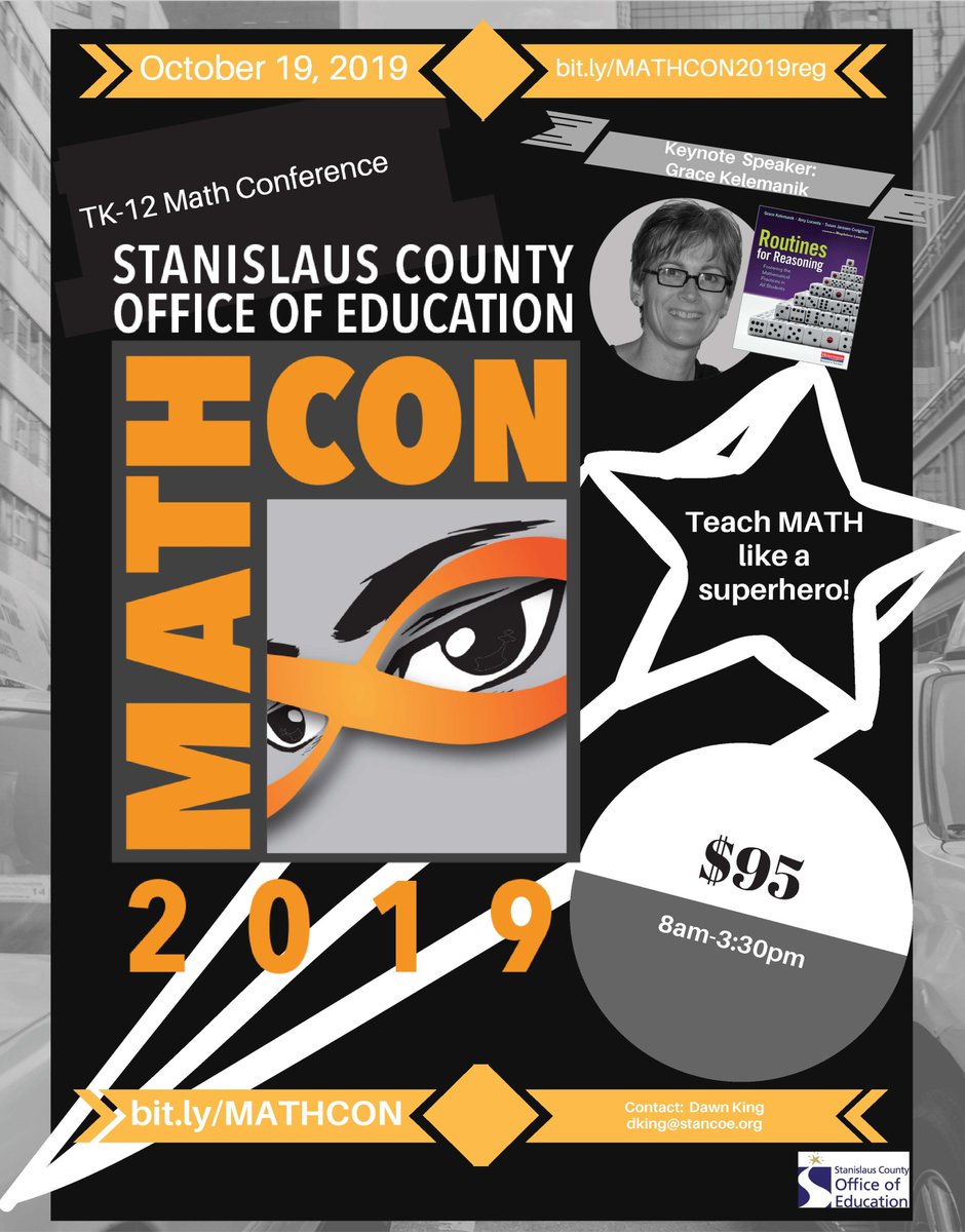 MATHCON 2019 is scheduled for October 19th, 2019 and our Call for Presenters window has officially opened! Please submit your proposals to present here: sites.google.com/stancoe.org/ma… #MTBoS #iteachmath