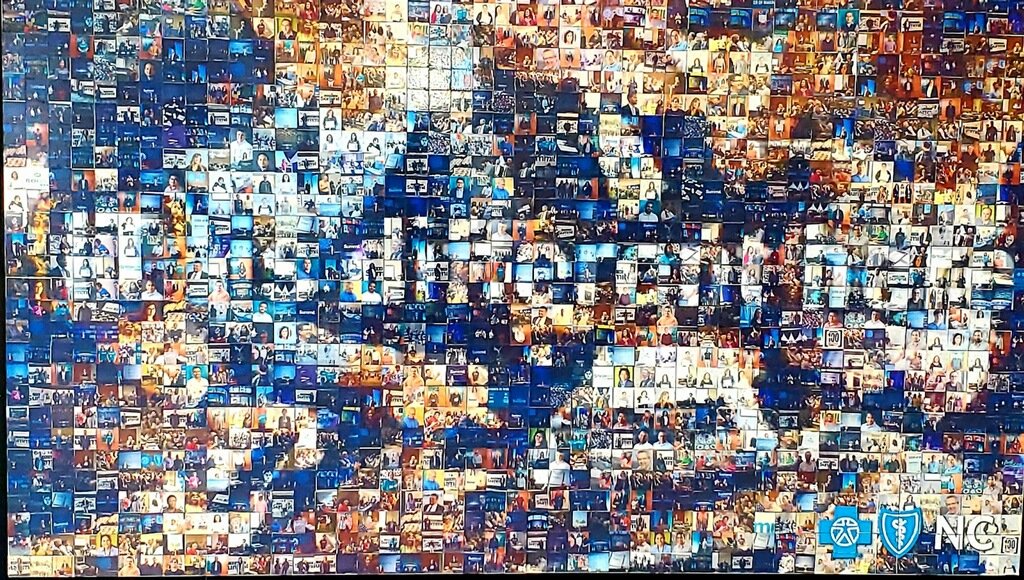 greenegirl3's tweet photo. We built this throughout the day with images of our incredible IT professionals and partners #ITisDifferentHere #BlueCrossNCTechSum #LoveWhereYouWork @BlueCrossNC @AR22recruiter @mnicolecantley https://t.co/xiTeqiuRli