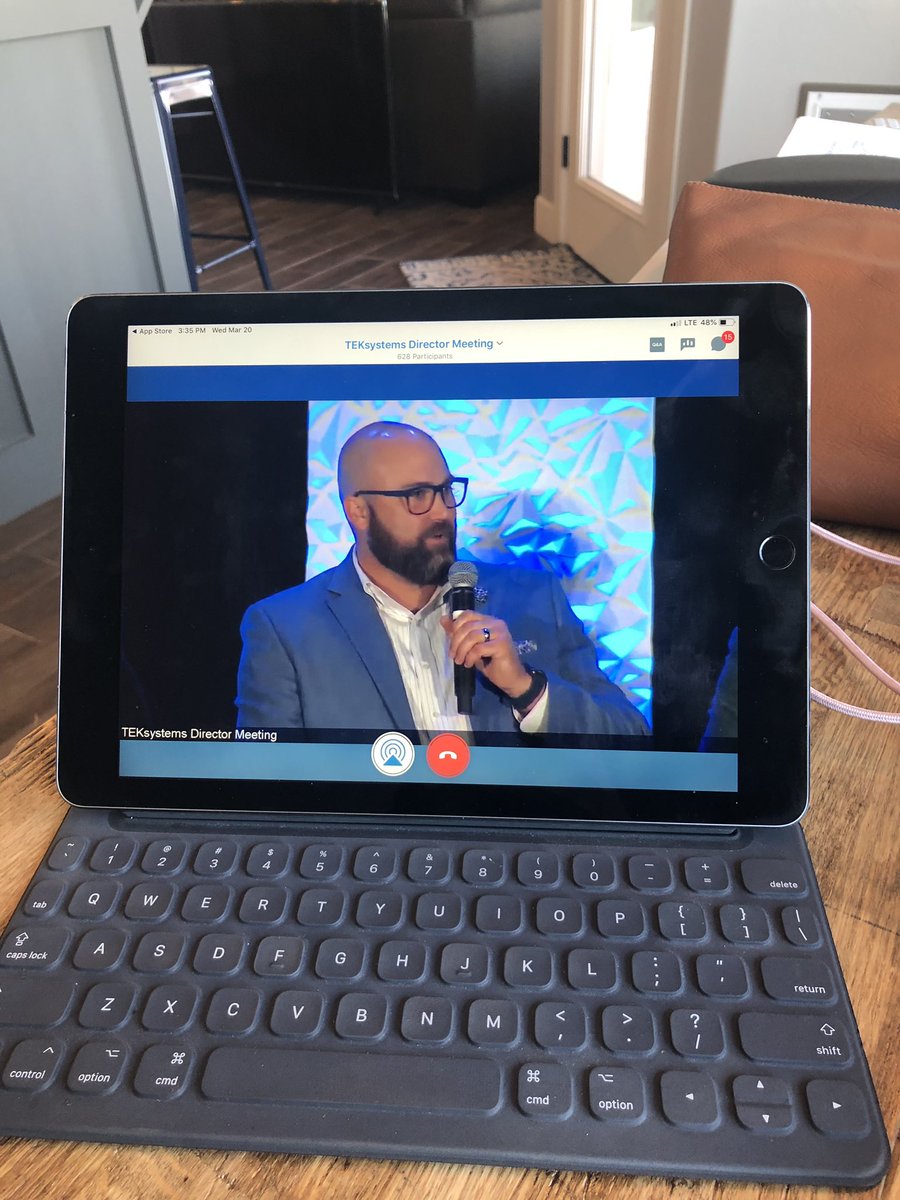 HollyKinnaird's tweet photo. Shout out to @cjasonrichards ! Talking technology at the @TEKsystems 2019 Director Meeting! #TEKvirtual19 #ownchange https://t.co/yrQmMtUfYX