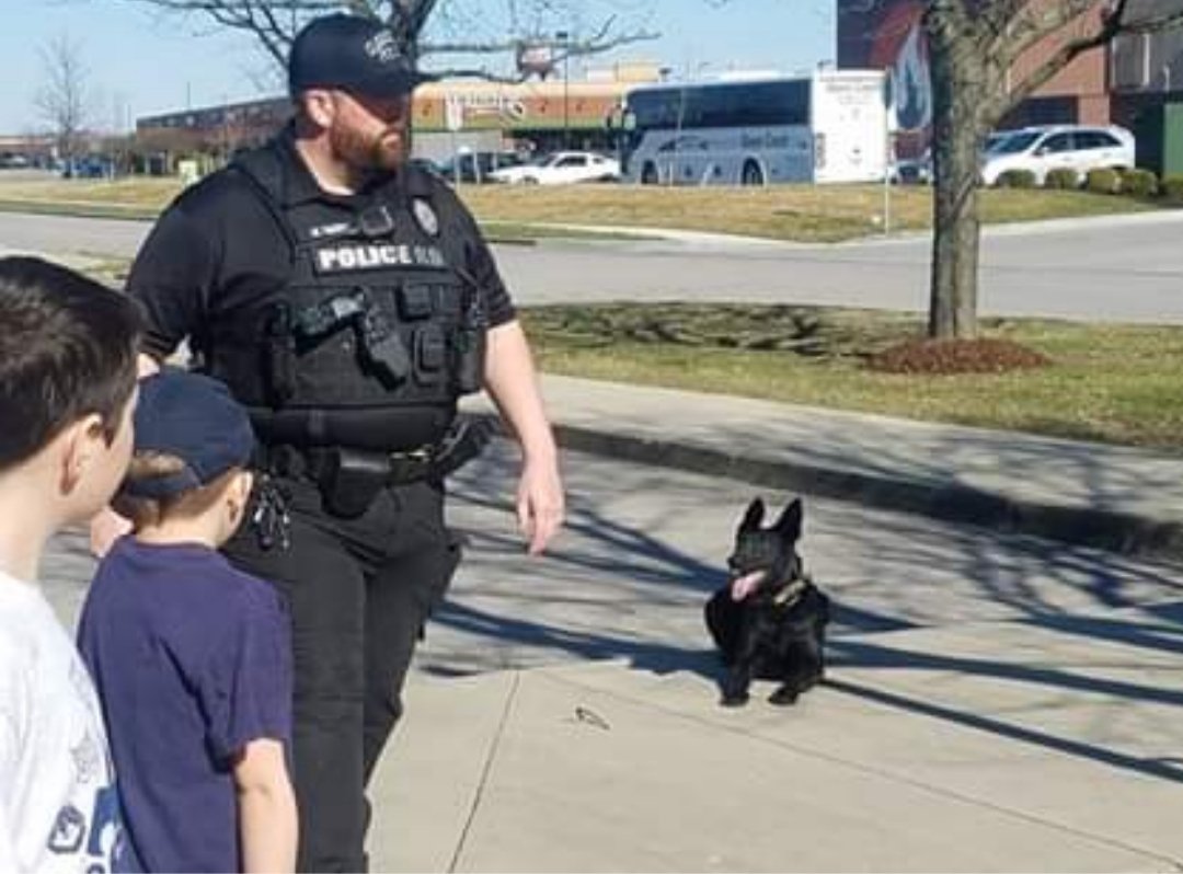 CvillePDInd's tweet photo. @CvillePDInd hosted the Lions from St. Anthony's Pack 48 recently at HQ. @CvillePDInd Officer Matt Bauer and K9 Chapo provided a tour and field demonstration along with hands-on looks at department equipment. https://t.co/pmE5Phw6SJ