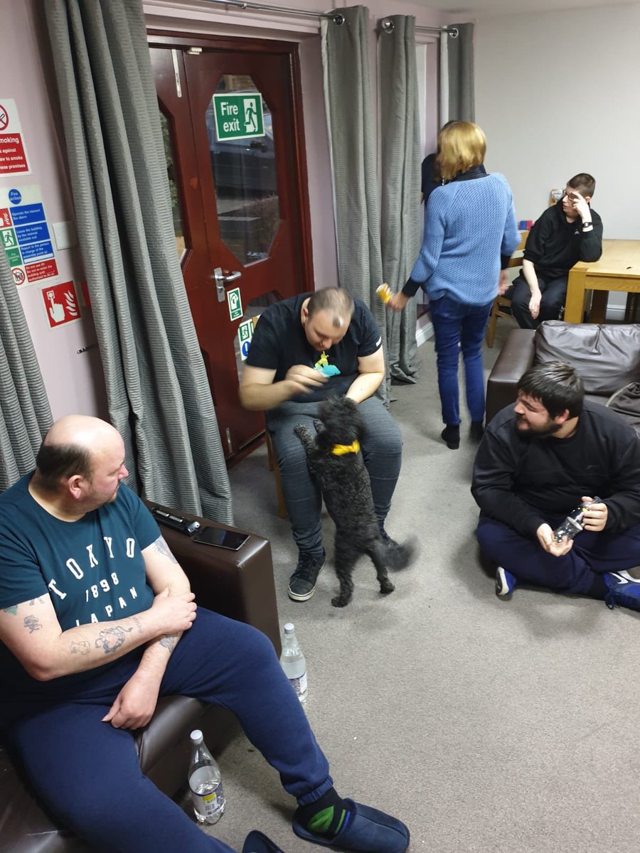 Jamieloucooper's tweet photo. Laurel court had a lovely visit from Wilf, our pet therapy friend @RiversideUK @VicSalm @Eliselufc https://t.co/G0jE98b0N7