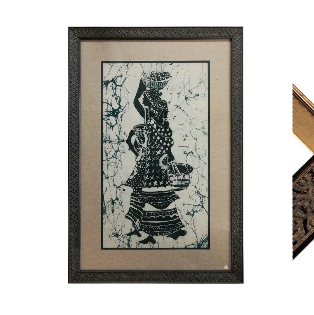 frame_o_mind's tweet image. A subtle #fabric mat paired with a #textured frame brings this #beautiful #batik to life. #subtleisbeautiful