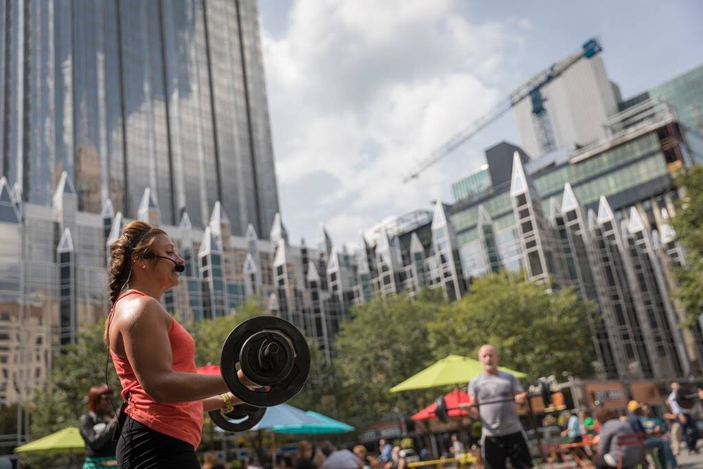 DowntownPitt's tweet photo. New for 2019: weekly Health & Wellness Fairs in Market Square will allow you to engage with gyms and fitness studios, producers of local health and wellness products, and more #PDPAM https://t.co/rJsrrIaarj