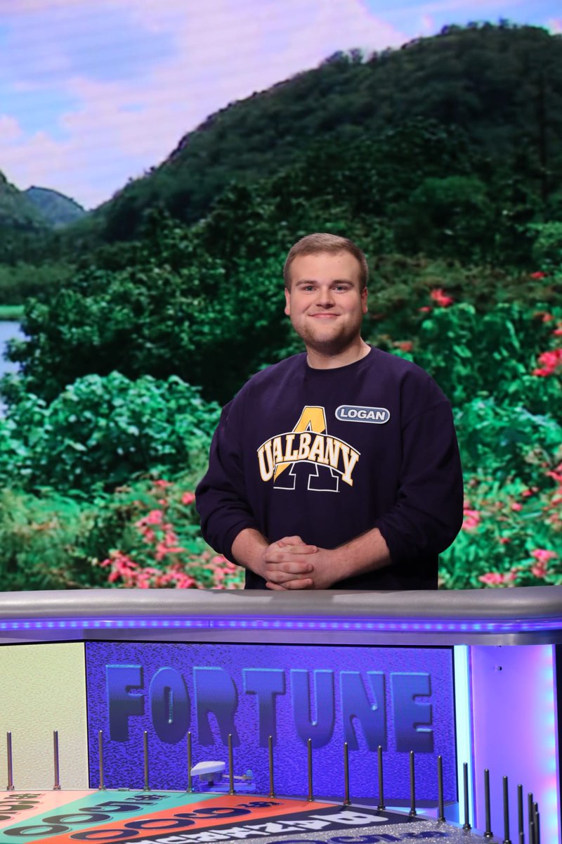 ualbany's tweet photo. Tune in to @WheelofFortune on Thurdsay, 3/21 at 7pm on @ABC to see #UAlbany junior Logan Stone compete on College Week! https://t.co/y2bQHfuo0a  

📸: Carol Kaelson https://t.co/eGFb0aRkAm