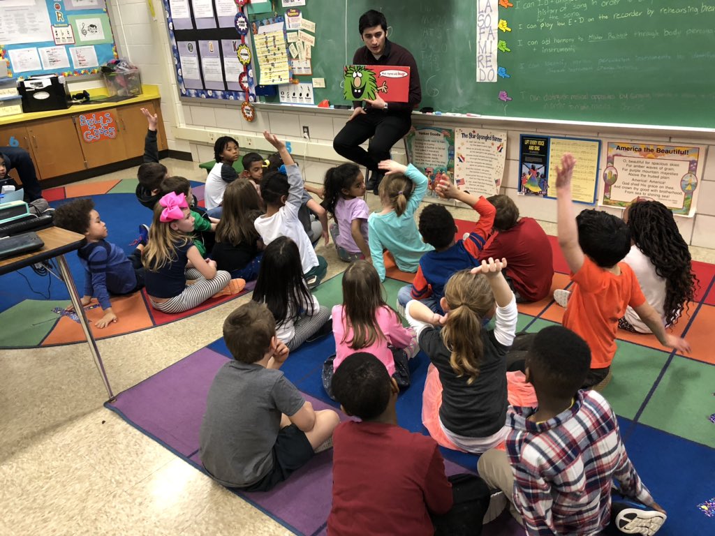 SOMusicalMoss's tweet photo. Another successful week for @AldoWGarcia1 working with our @SevenOaksOwls #PercusssionLessons #BluesCompositions #RhymingDustBunnies #KinderBooks #BreakoutEDU and so much more!! @FortkampBre @tumusic @BCPSMusic https://t.co/Tjzx3VbbnX
