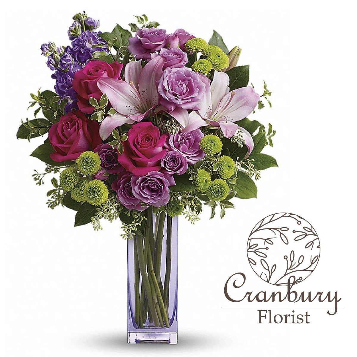 This beautiful arrangement has some fresh green chrysanthemums, crisp lilies, a mix of pink and pearly purple roses, etc!💐#ordernow #flowers #Flowersofinstagram #flowerslovers #flowershop #flowerbouquet #flowerarrangement #flowergram #flowerstagram  #flowerpower #flowermagic