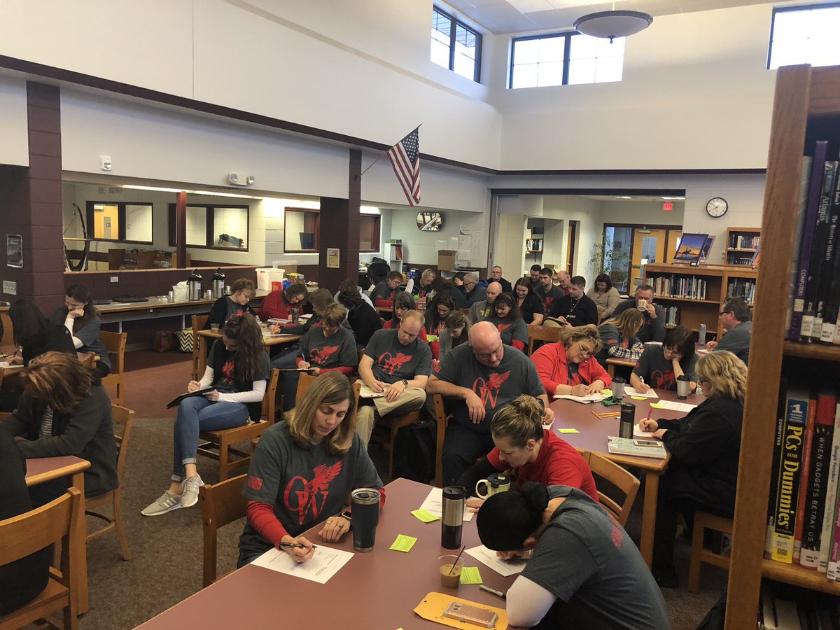 morganmm24's tweet photo. OW staff getting coached to be the best version of ourselves! Thanks Emily Eichstadt for your words today!! #owblackhawkpride @OWSchoolDist https://t.co/Mw9scEPRvi