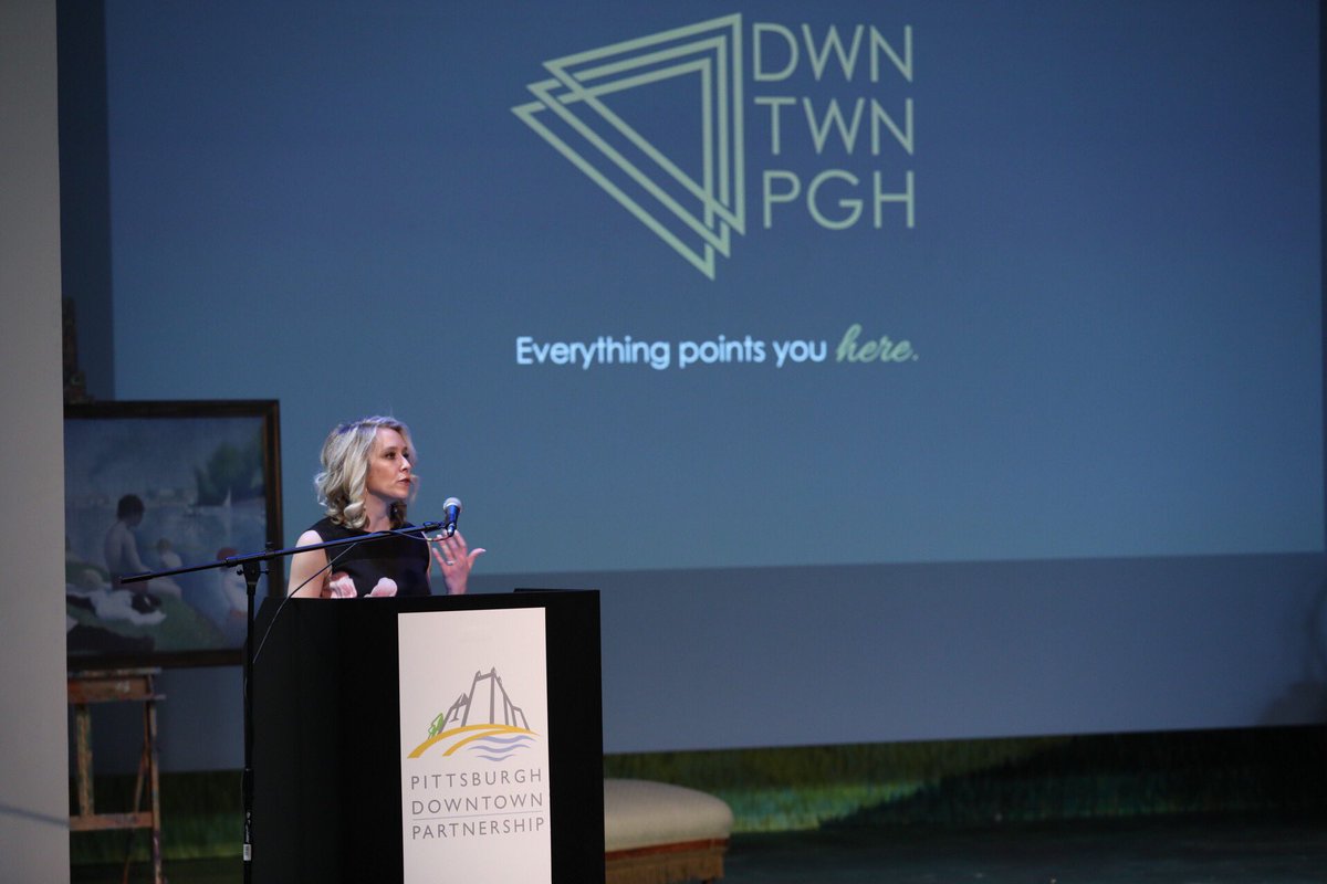 DowntownPitt's tweet photo. “Getting people to think about Downtown in a different way” - Shannon Baker from @GatesmanAgency regarding #DwntwnPGH #PDPAM https://t.co/Rsr3mO8qC8