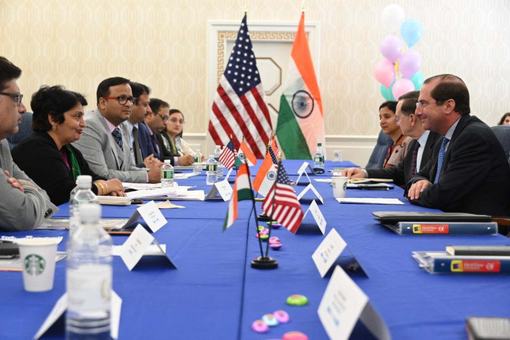U.S. Health Secretary Alex Azar attends the U.S.-India Health Dialogue on March 20, 2019. 