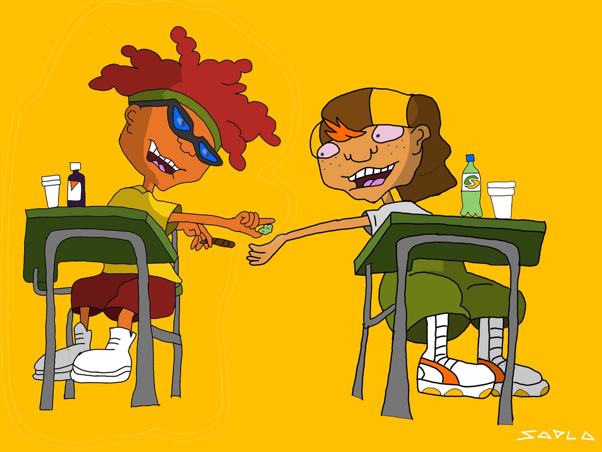 FlyyerThanThou's tweet photo. Also been using my old sketches and trying my hand at some digital art.  Here are the first 2 I completed.  

Thinks it's time I get procreate 

#ipad #digitalart #rocketpower #breakingbad #masterroshi #sketchbook #Autodesk #trapschool https://t.co/t2wxPu3DfB